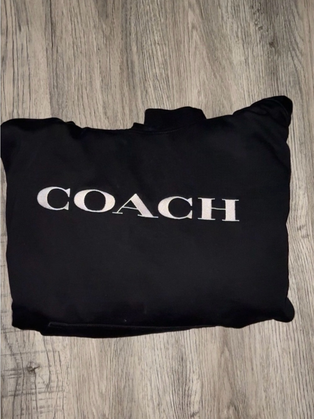 Coach Black Sweatshirt with White Logo